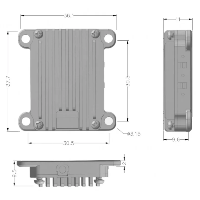 Kit FPV 5.8G 1.6W VTX + VRX - Émetteur/Récepteur Vidéo Longue Portée