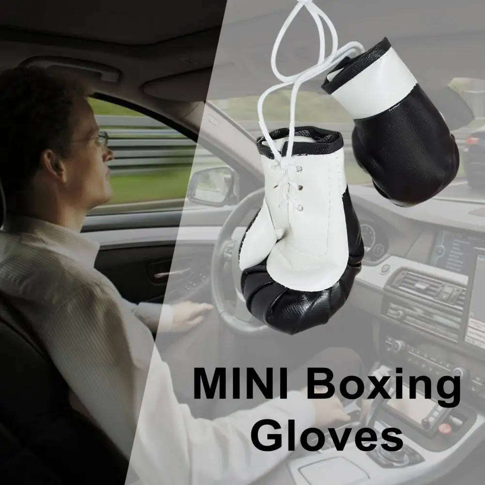 Boxing Gloves Pendant Car Mini Boxing Glove Pendants Realistic Hanging Decorations Car Wear Resistant Waterproof Mini