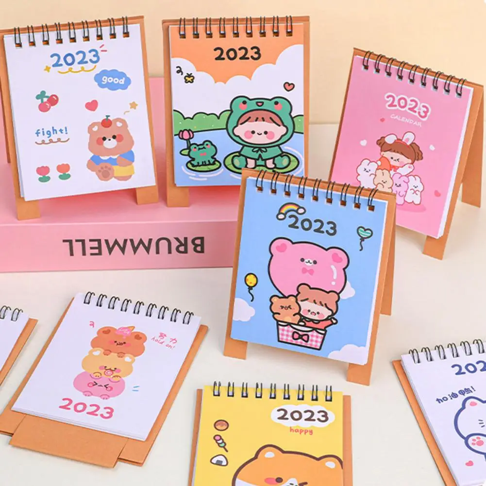 Practical  Good 2023 Mini Calendar Stationery Desktop Decoration Lightweight 2023 Desk Calendar Compact Size   for Household