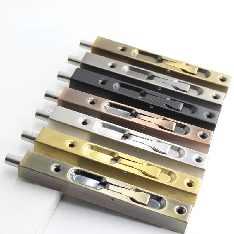 Stainless steel concealed door bolt 4/6/8/10 inch security latch