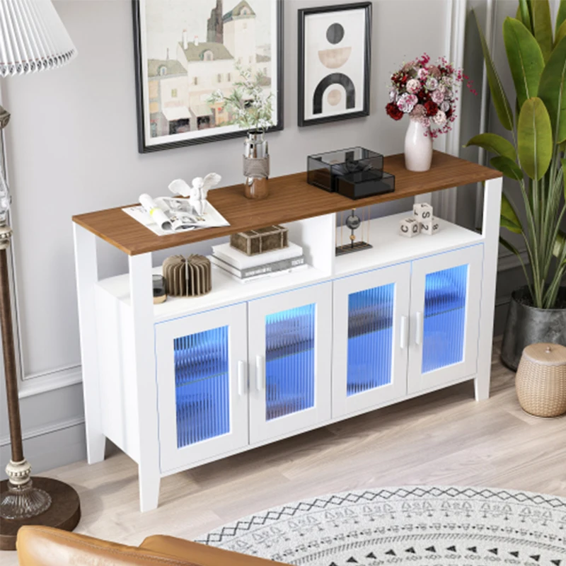 DrawerDresser cabinet,barcabinet,BuffetSideboard,StorageCabinet,Buffet Server Console Tablestorge,changhong glass door,White