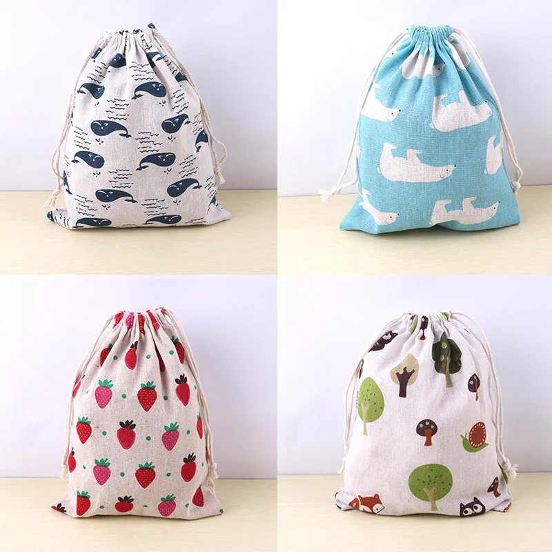 1PC Printed Cotton Drawstring Pocket Storage Bag Sundry Underwear Travel Gift Bags Cloth Shoes Storage Handbag Makeup Case 12 S1e0a4e19f84d4b828ae70dec8acfee99C