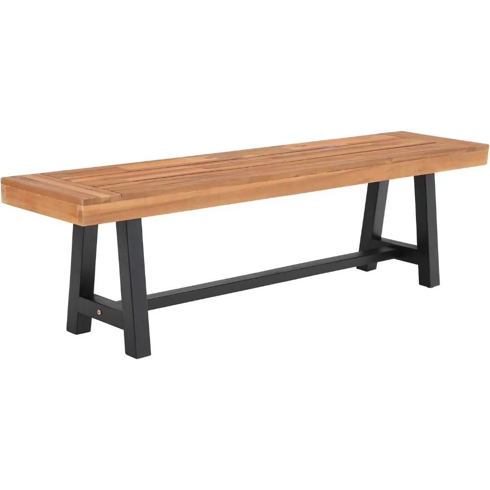 Acacia Wood Outdoor Bench – 63” 1