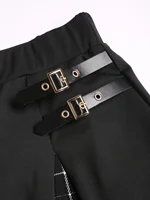 2025 European and American fashion summer new large size girls Gothic mini skirt high waist plaid A-line - Image 5