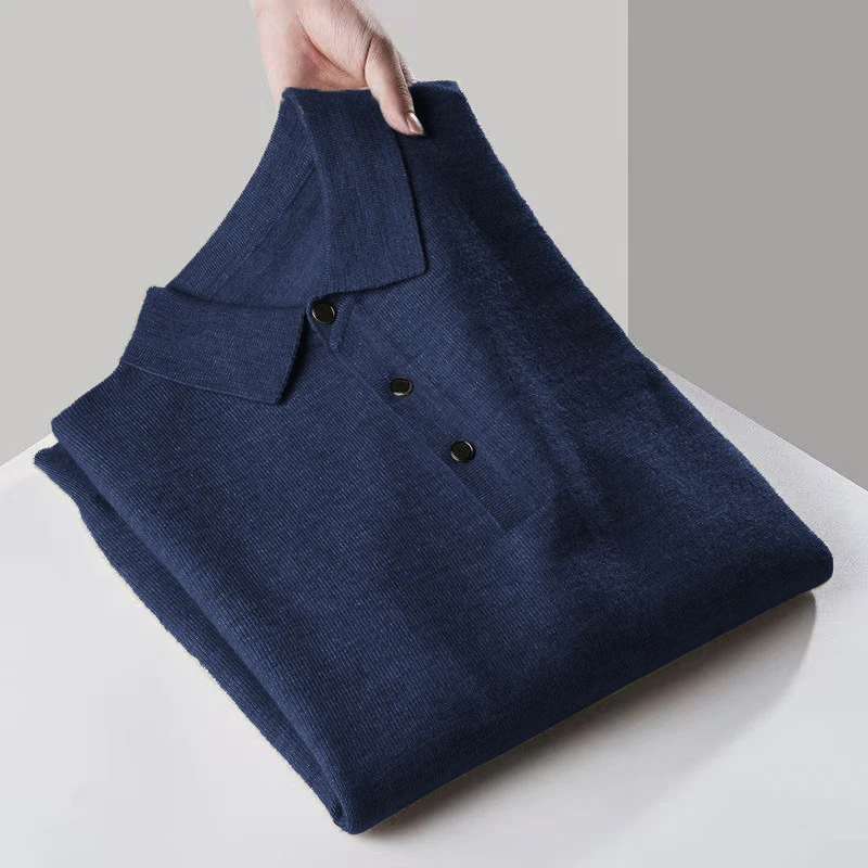Mens Quarter zipper Sweater Long Sleeve Button Down Golf Shirts Casual Knitted Ribbed Dress Pullover outdoor Anti-pilling Men