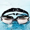 Swimming Goggles for Swim Adult Children Glasses One-piece Earplugs Electroplating Anti-fog High-definition Swimming Accessories 3