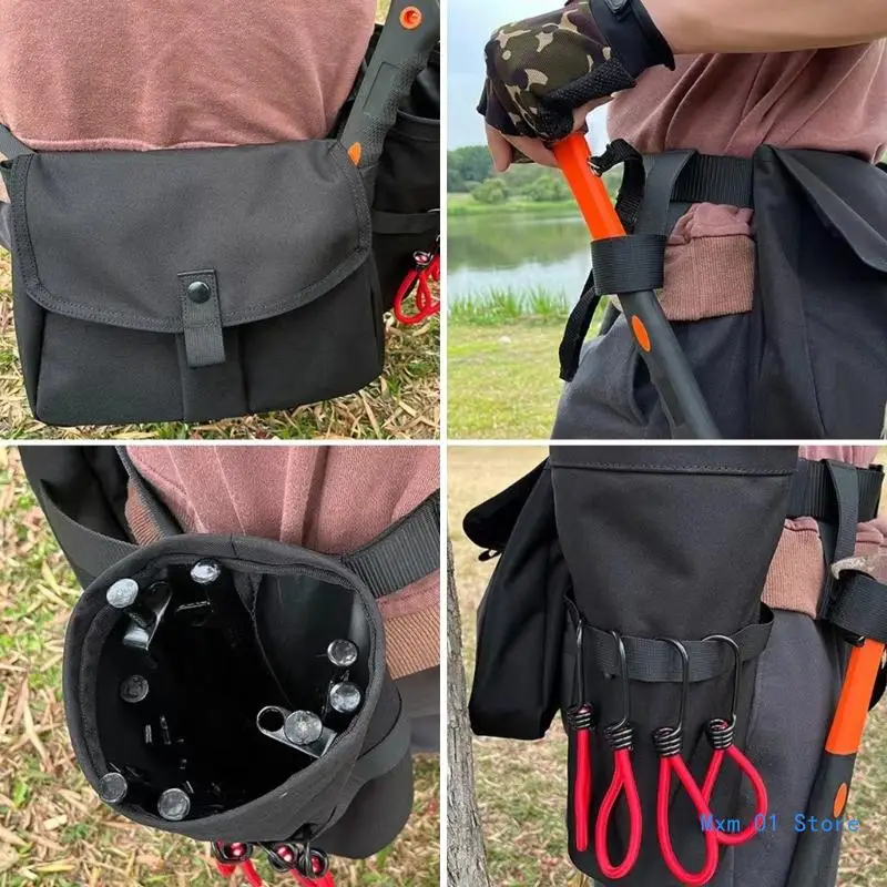 

Fishing Tackle Bag Hammer Holder Tent Stakes Pegs Pouches Waterproof Fanny Pack Drop shipping