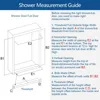 Frameless Shower Door, 50"-54" Wide, 76" high, 3/8" (10mm) Clear Tempered Glass with Towel bar, Double Sliding Door 3