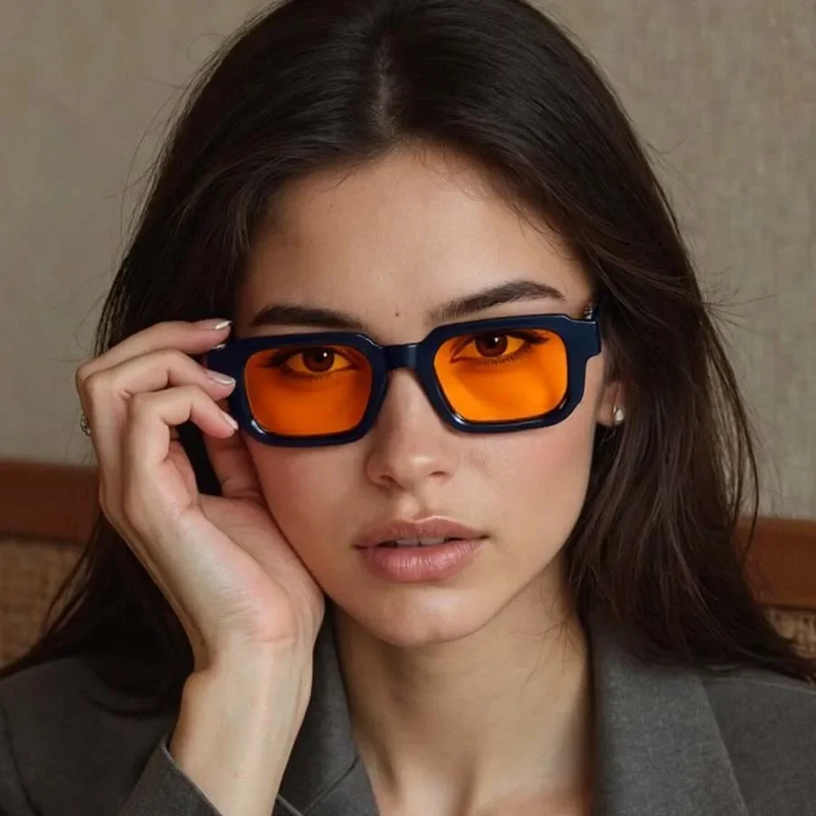 Sexy Quadratische Sonnenbrille Frauen Männer Schwarze Sonnenbrille Coole Designer Brillen Luxus Bunte Spiegel Objektiv Marke