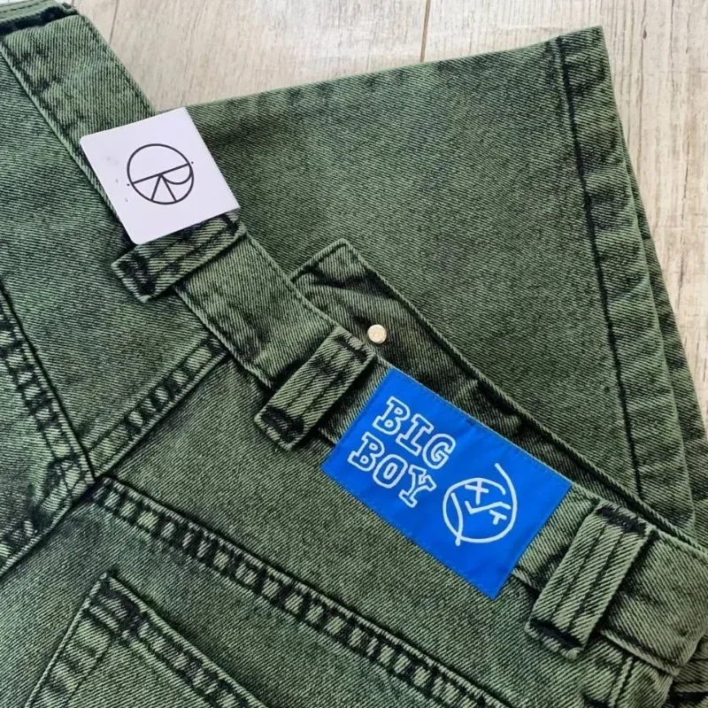 جديد Harajuku Polar Big Boy جينز موضة الشرير المطر...