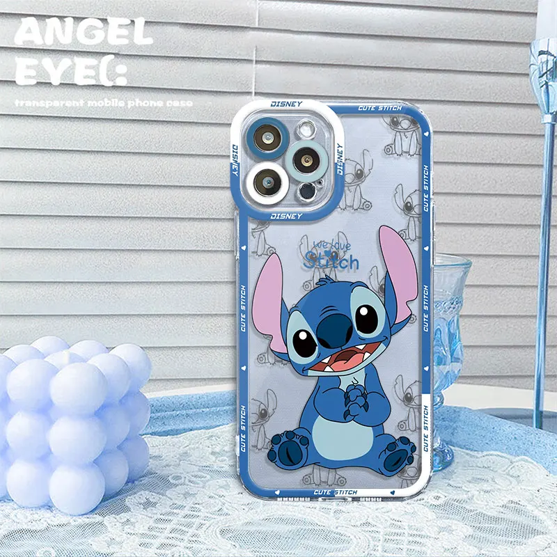 Custodia Per Telefono Carina Disney Stitch Per Xiaomi Redmi 9A 10A 10 Note 8 9 10 11 Pro 12 12C 9T 9 9C 10C Note Cover In Silicone Trasparente