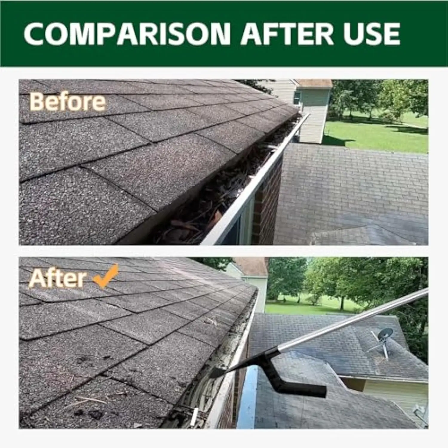 Gutter Cleaning Spoon, Gutters Cleaning Tool for Pressure Washer, Designed for Roofs in Gardens, Ditches, Villas, and Townhouses