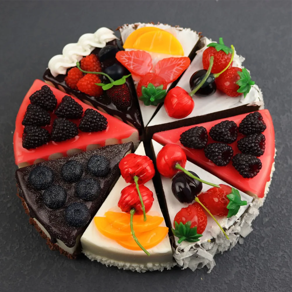 Description Picture 2 of itemArtificial Fruit Cakes Dessert Fake Food Bread Simulation Cake Model Decoration Photography Props Display Ornament Kids Toys