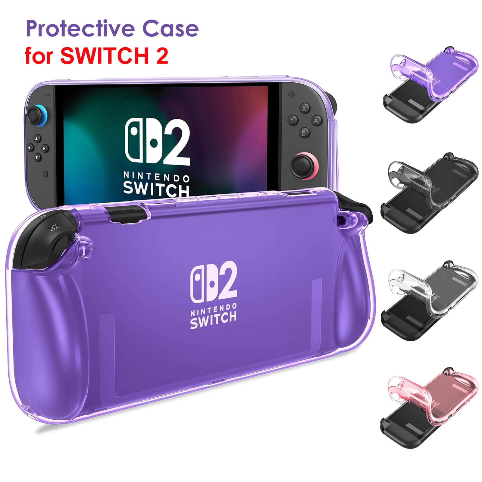 Protective Case Kit for Switch 2 (2025), Clear TPU Cover Protector, Anti-Scratch, Shock-Absorption, Ergonomic Grip Design Best Sellers In Consumer Electronics