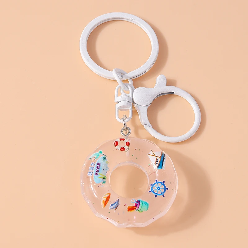 Niedliche Zügel Simulation Schwimm ring Schlüssel bund Eis Schlüssel ringe Anhänger für Schlüssel halter Frauen Mädchen Handtasche Dekor Schmuck Geschenke – Detail 2