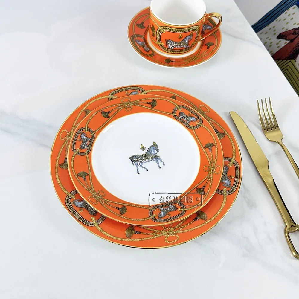 Dishes Plates Cake Dish Pastry Fruit Tray Steak Dinner Plates Bone China Porcelain Ceramic Tableware dining dish