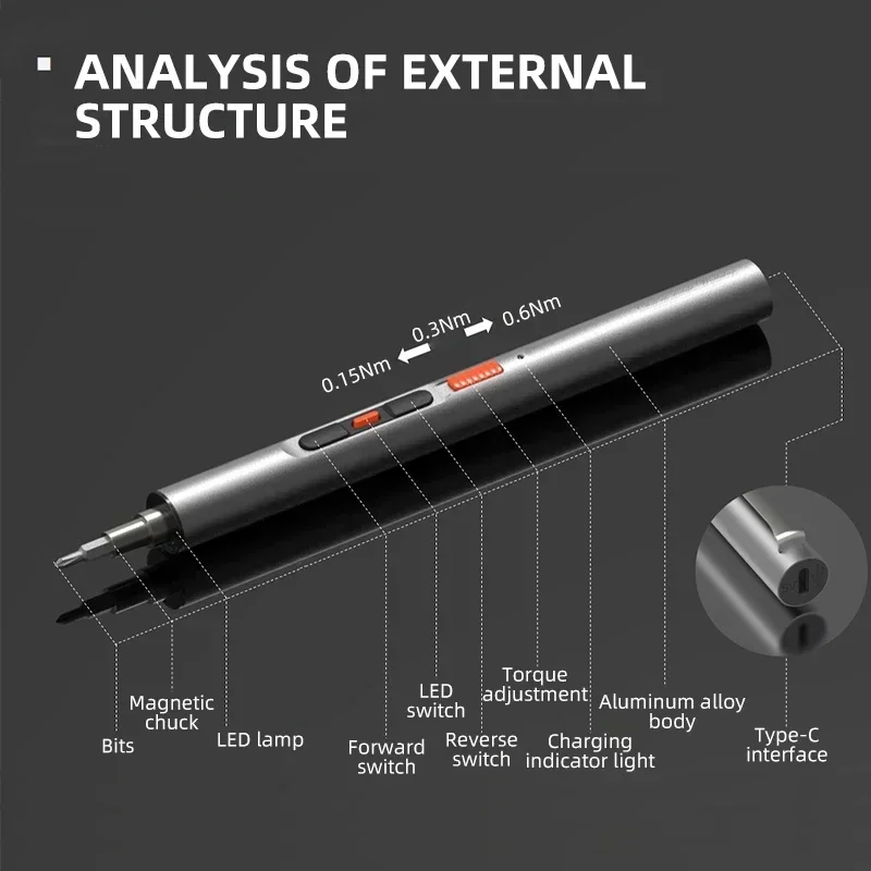 Creationspace elektrický šroubovák sada mini akumulátorové precizní šroubovák LED osvětlení pro telefon počítač spravit nástroje CS802A
