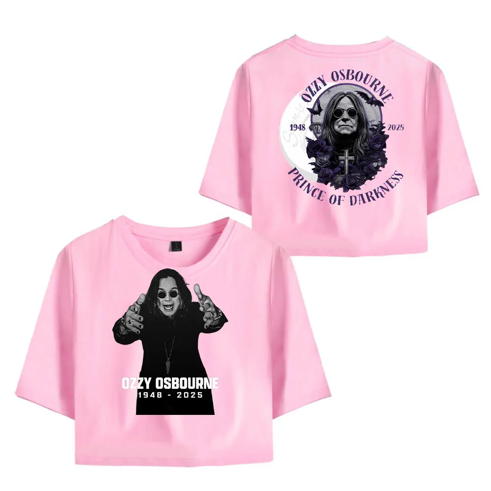 Ozzy Osbourne 1948–2025 Tribute Crop Top – Women's Short