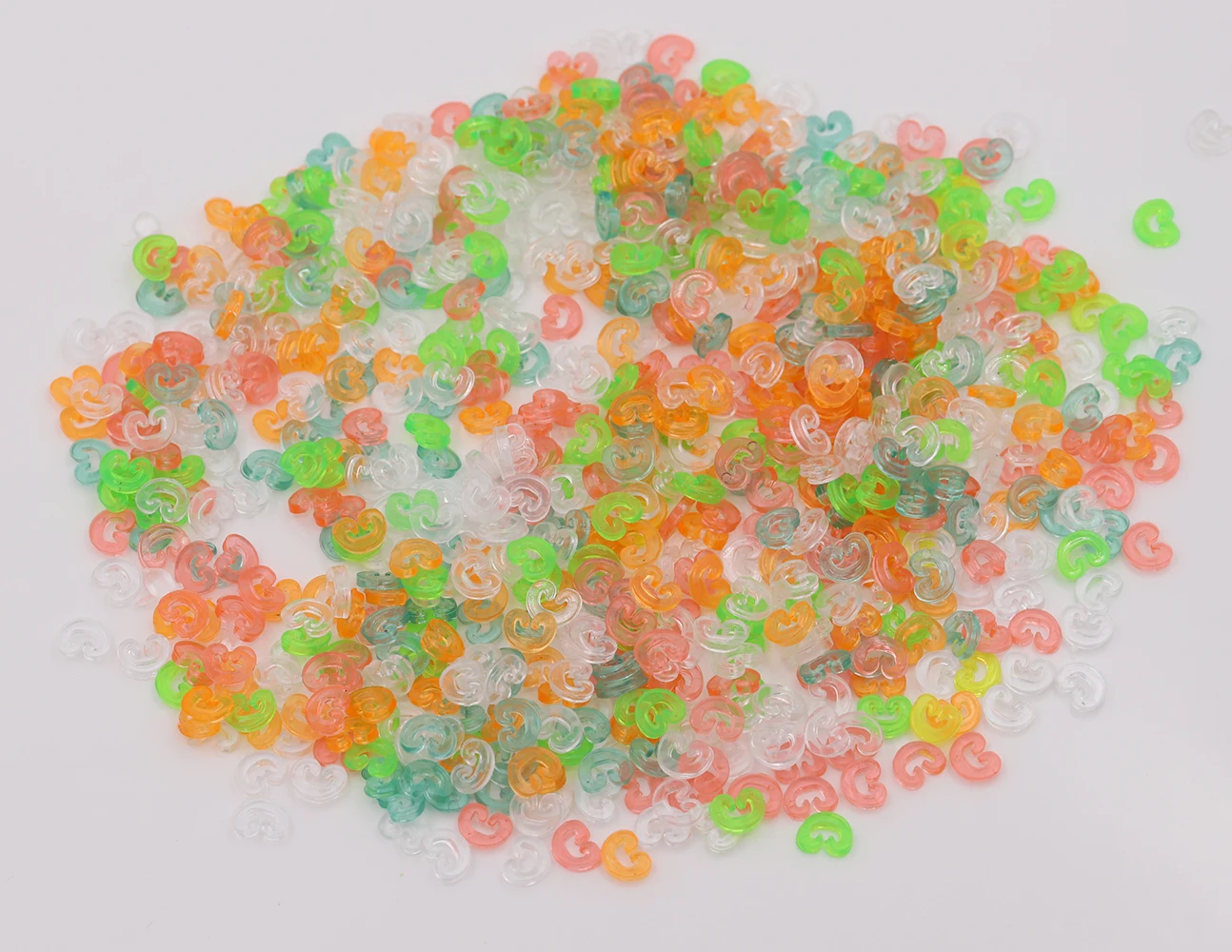 500/100Pcs 플라스틱 S C 클립 Loom 고무 밴드 클립 목걸이 팔찌에 대 한 아크릴 쥬얼리 커넥터 다채로운 걸쇠 만들기