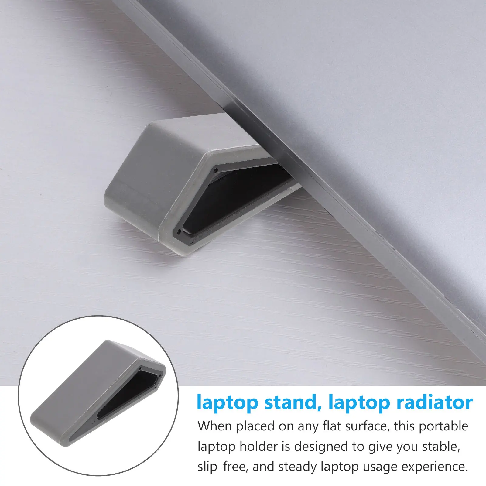 2Pcs 컴퓨터 스탠드 노트북 지지대, 안정적인 그립, 열 통풍, 각도 조절, 책상 노트북 사용을 위한 인체공학적 디자인