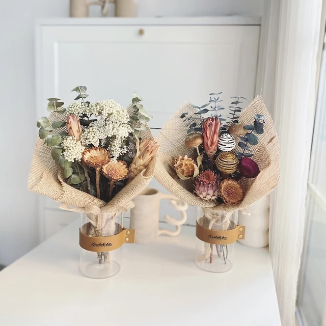 Mini Bouquet Natural Dried Flowers  Mini Dried Flower Bouquet Wedding - Mini  Dried - Aliexpress