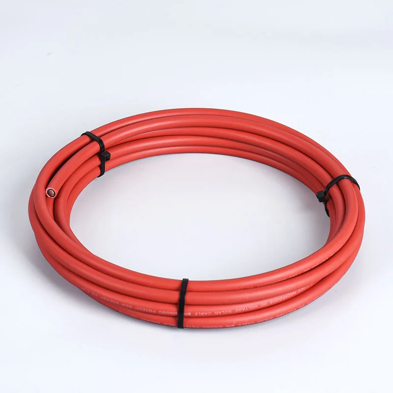 Фото Луженый Медный PV-кабель для солнечной системы 16AWG 12AWG 10AWG 8AWG 4AWG 1, 5 мм2 ~ 25 мм2, двухслойный провод для автомобильной батареи TUV №5