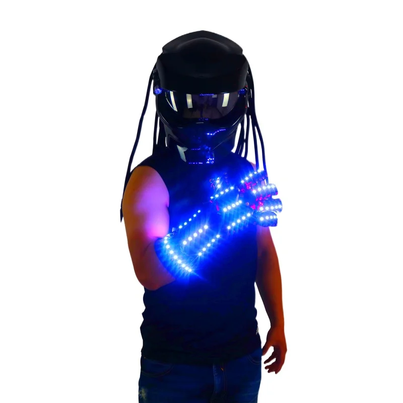 

LED Gloves Arm Luminous Stage Performance Light Props Halloween Cosplay Party Nightclub Rave Tron Costume Circus Accessory Men