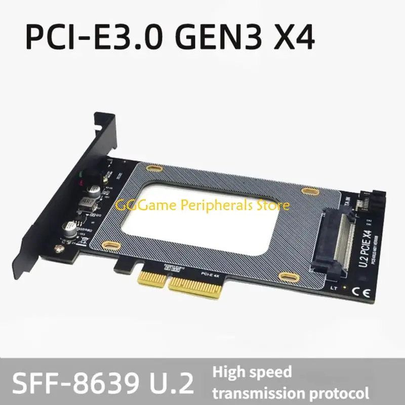 U55B PCIE3.0 4X-SFF-8639 어댑터-PCIE 라이저 카드 SSD 2.5인치 SSD 드라이브 변환기용 PCIE 카드