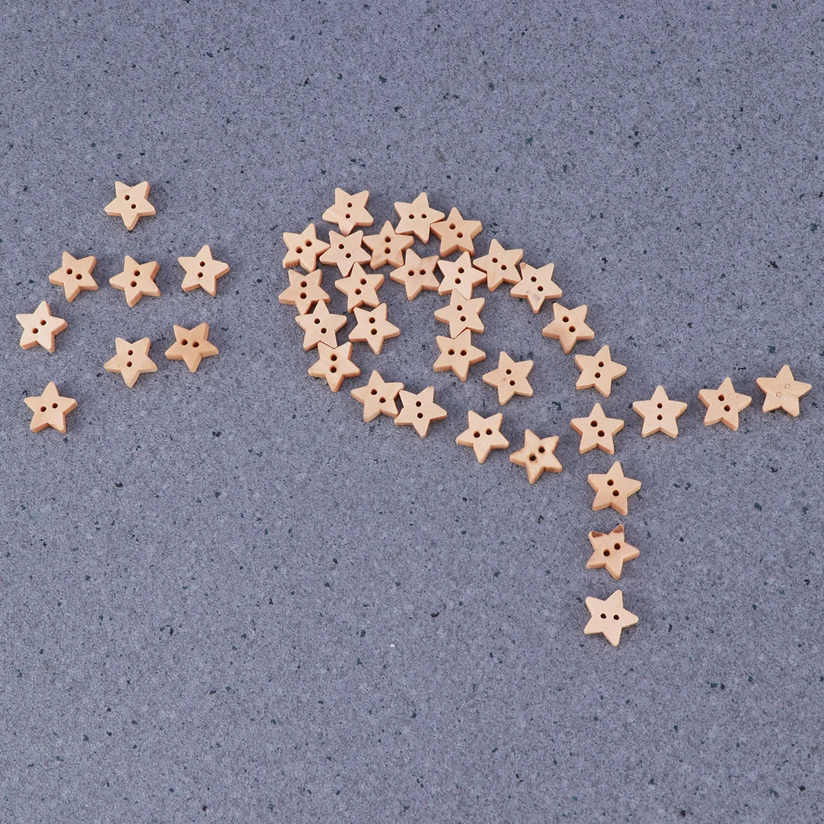 

200 Pcs/pack Clothing Decor Star Wooden Embellishments Bamboo Buttons for Scrapbook