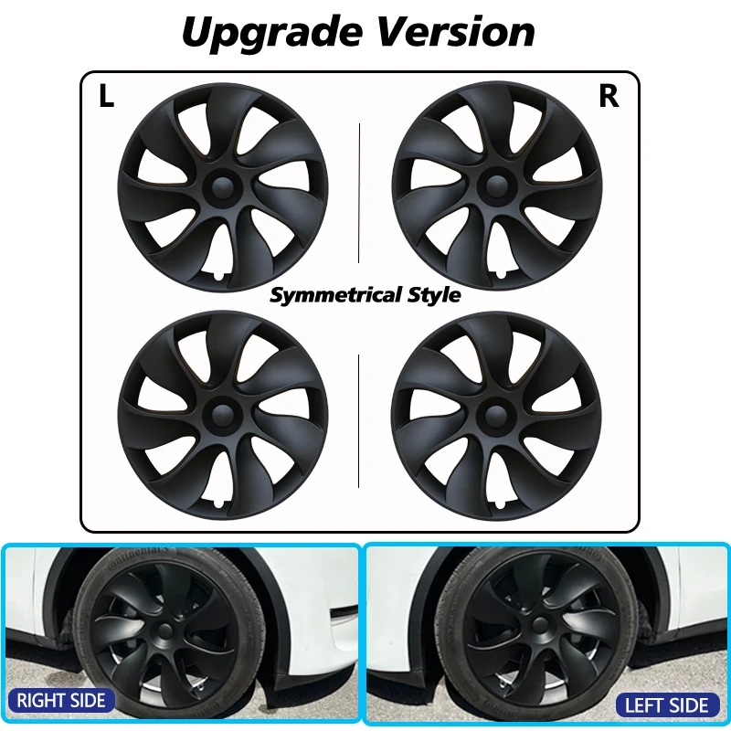 Wheel Hub Covers Wheel Hub Caps 4PCS Hub Cap For Tesla Model Y 19-Inch