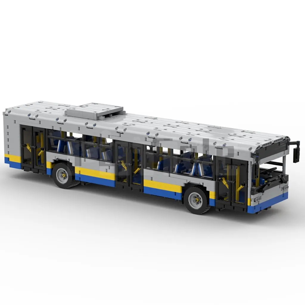 

MOC-59883 12m Bus by Emmebrick Building Block Model Spliced Toy Electric Puzzle Kids Gift