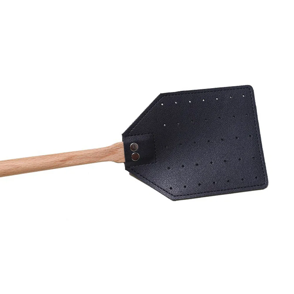 

Leather Fly Swatter Long Handle Reliable Wildlife 1pcs Accessories Beech Wood Durable Elegant For Ind Heavy Duty
