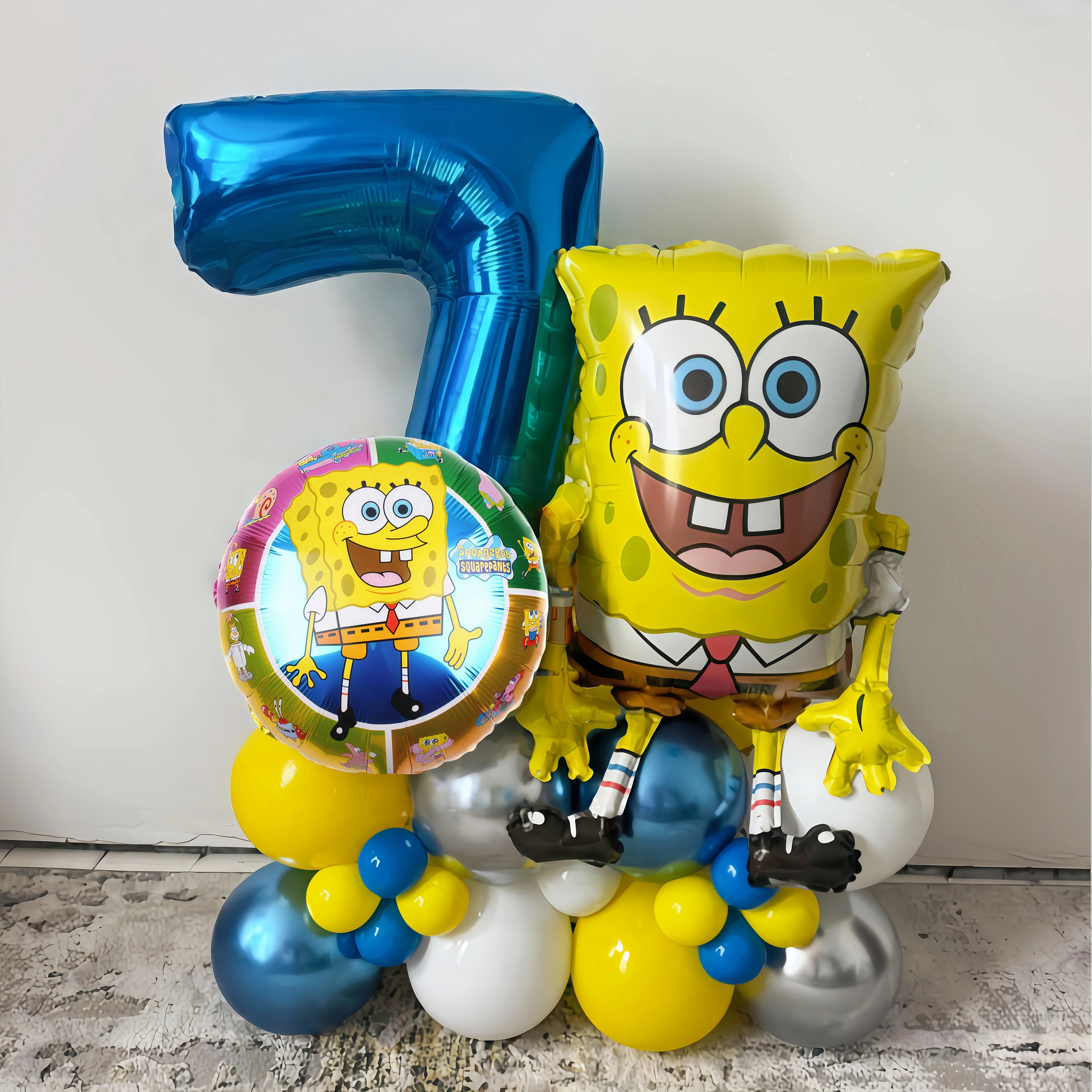 28 Stück SpongeBob Schwammkopf Patrick Star Ballon-Set Geburtstagsparty-Luftballons Heliumballons Junge Mädchen Babyparty Partyzubehör – Detail 1