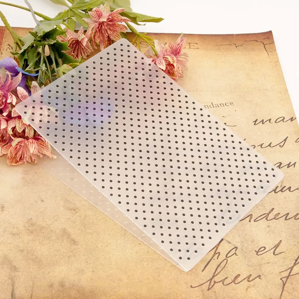 Plastic Embossing Folders for Card Making Spots Dots Background Stencil Template DIY Craft Mold for Photo Album Decor EM288 plastic embossing folder embossing folder