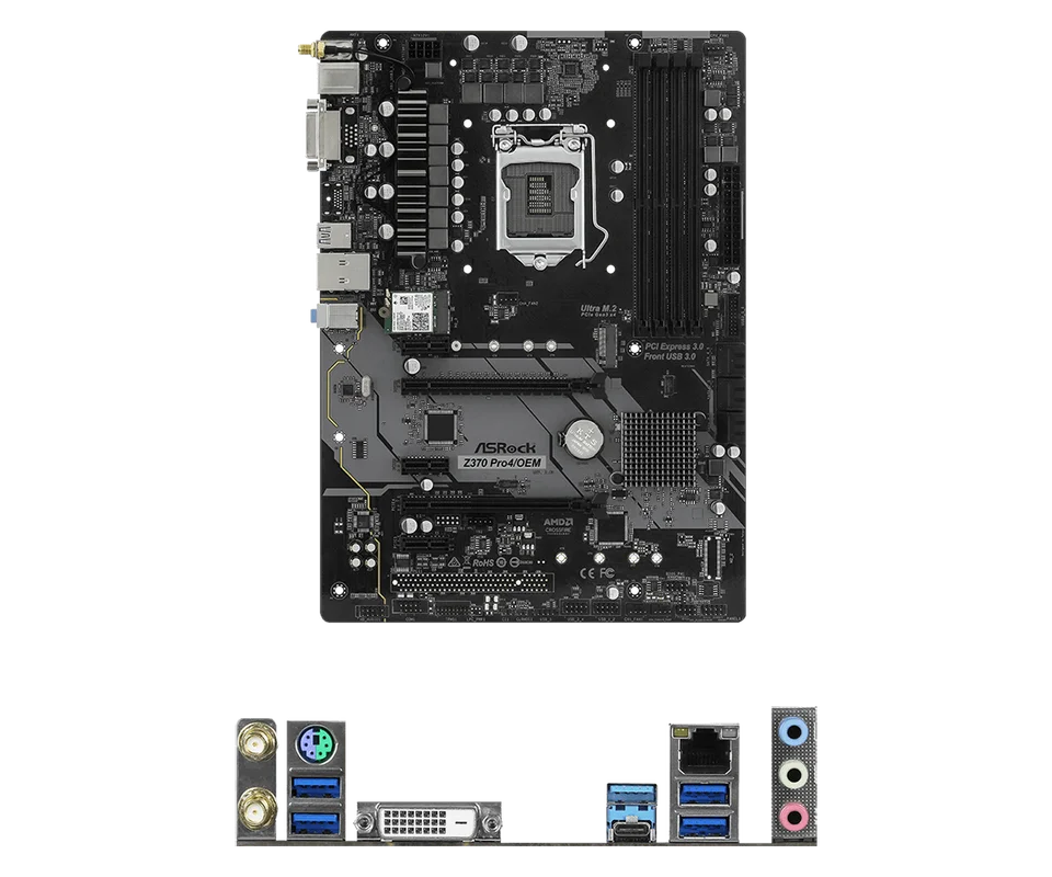 ASRock Z370 PRO4/OEM Motherboard Intel Z370 LGA 1151 M.2