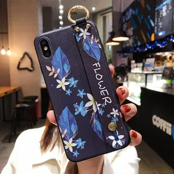 Floral Wrist Strap Phone Case with Botanical Design - P40 Pro (600)