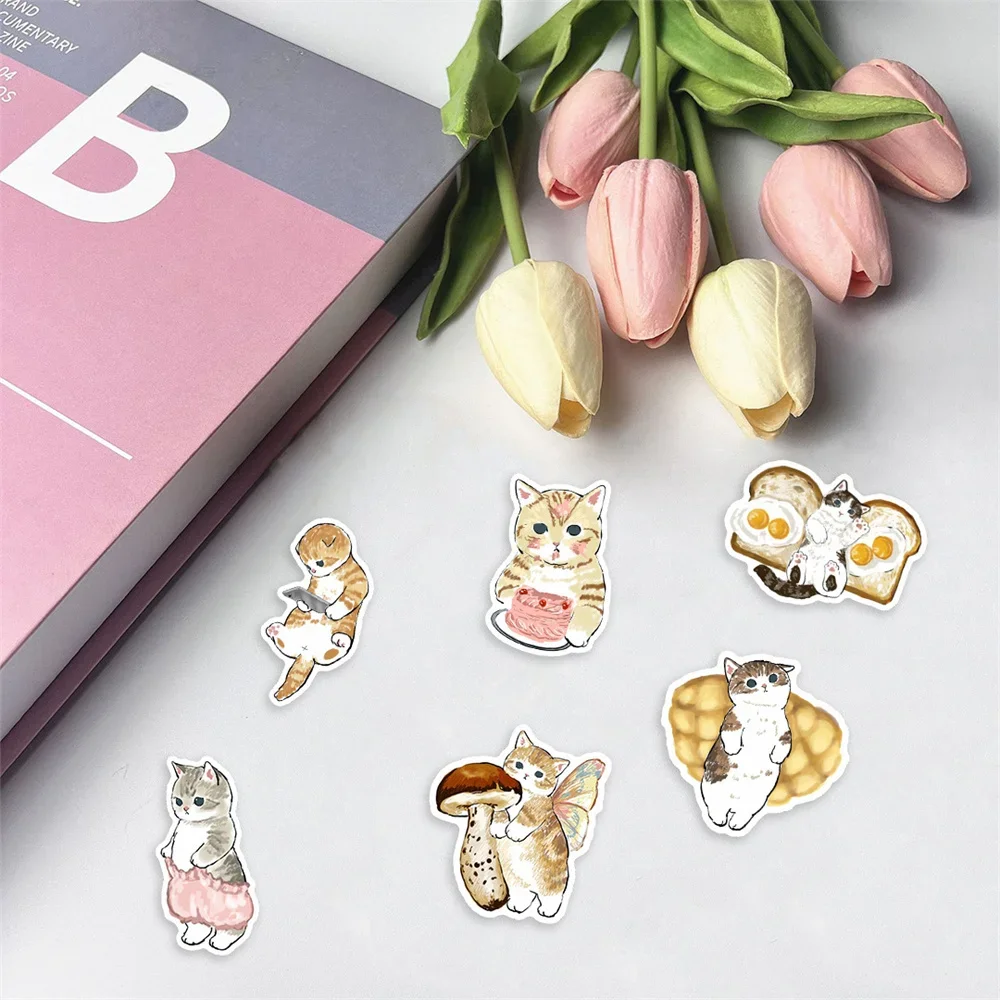 10/30/50PCS Super Cute Kitten Cartoon Sticker For Luggage Laptop IPad Cup Skateboard Journal Gift Waterproof Sticker Wholesale 6