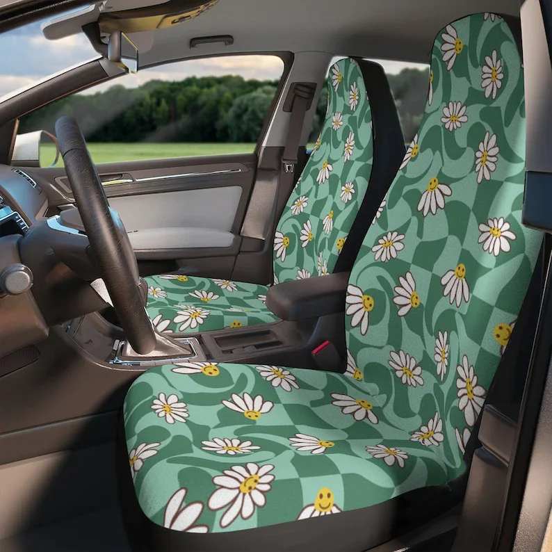 

Trippy Daisy Car Seat Covers | Custom