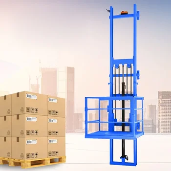 Elevatore Elettrico 500KG/1000KG, Piccolo Sollevatore Idraulico Elettrico, Montacarichi a Guida Lineare, Elevatore Semplice per Magazzino e Casa