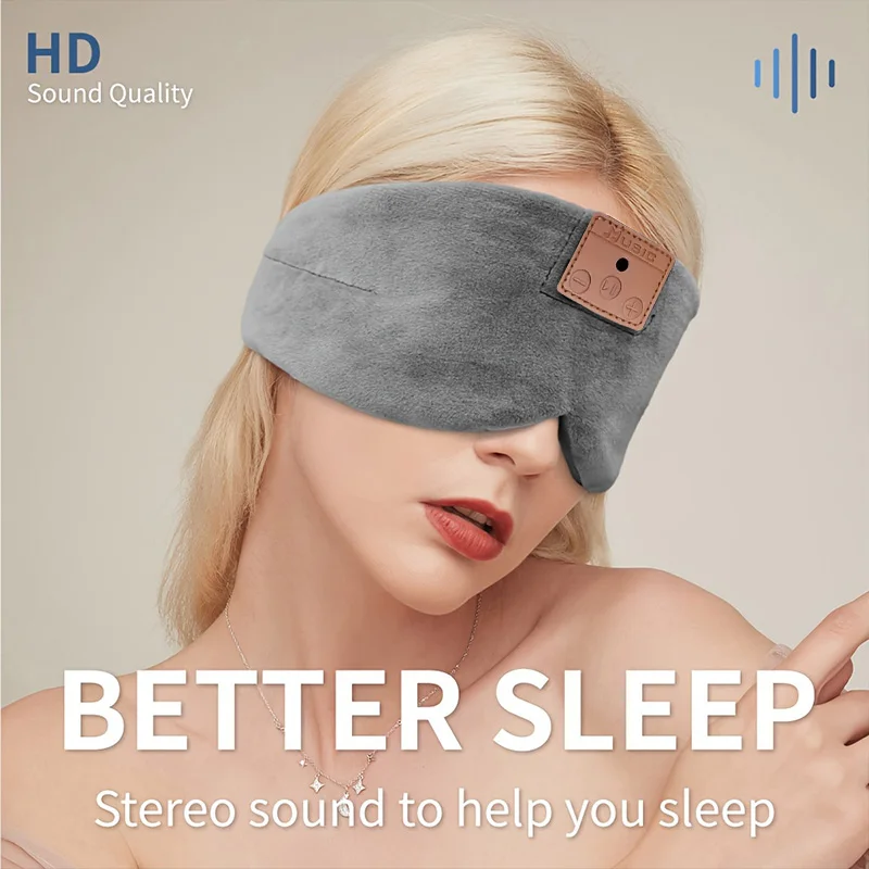 Bluetooth Sleeping Headphones Eye Mask Music Play Headband Headset Soft Comfortable Music Sleeping Earphones for iphone Xiaomi