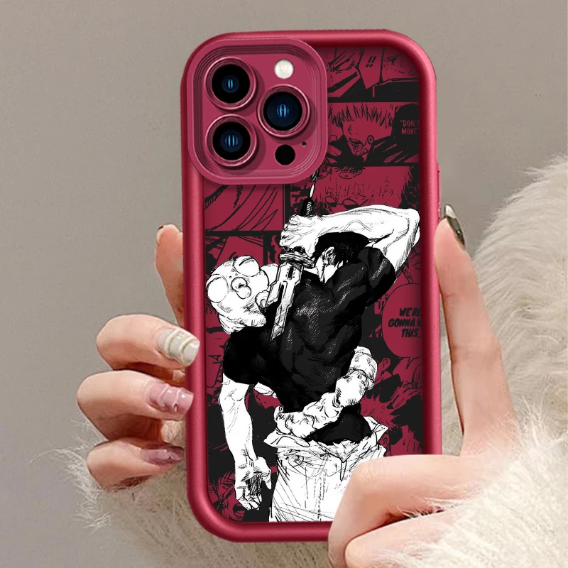 thumbnail image 1 of Toji Jujutsu Kaisen Anime para Apple iPhone 15 14 13 12 11 Mini XS XR X 8 7 Pro Max Plus Pro, escalera de ojo suave a prueba de golpes, 1 of 5