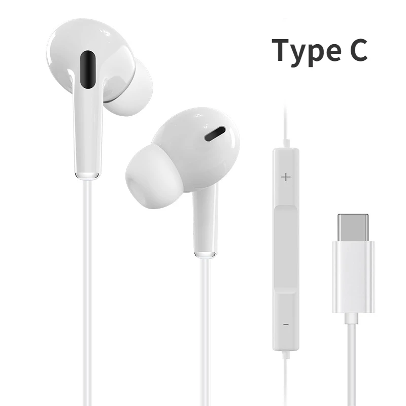 Type-C Metal Earphone for Oneplus 8 7 Pro In-ear Mic Wire Control Bass Magnetic Headset Earbuds for iPhone 12 13 Huawei P40 Pro running headphones Earphones & Headphones