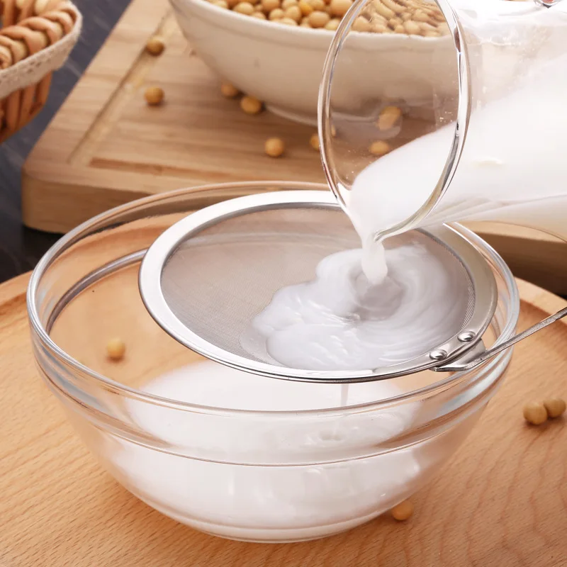 Stainless Steel Fine Mesh Strainers Filter Spoon Hot Pot Skimmer Ladle with Wooden Handle Frying Scoop Noodles Dumpling Sieve