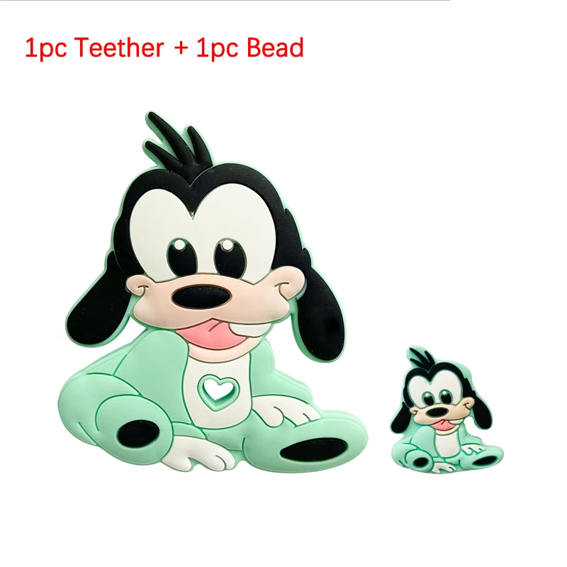 2pcs Silicone Disney BPA Free Teething Infant Chewable Dummy Necklace Pacifier Toy Accessories