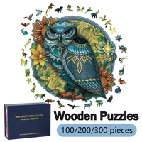 Wooden Puzzles for Adults, 100/200/300 Pieces Uniquely Irregular Animal Shaped Wooden Puzzles, High-difficulty Puzzle 1