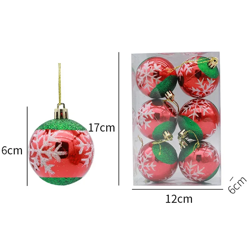 thumbnail image 1 of 6/24 bolas de purpurina de colores para Navidad, bolas colgantes para árbol de Navidad, adornos para el hogar, regalo de fiesta de Año Nuevo, decoración navideña, 1 of 5