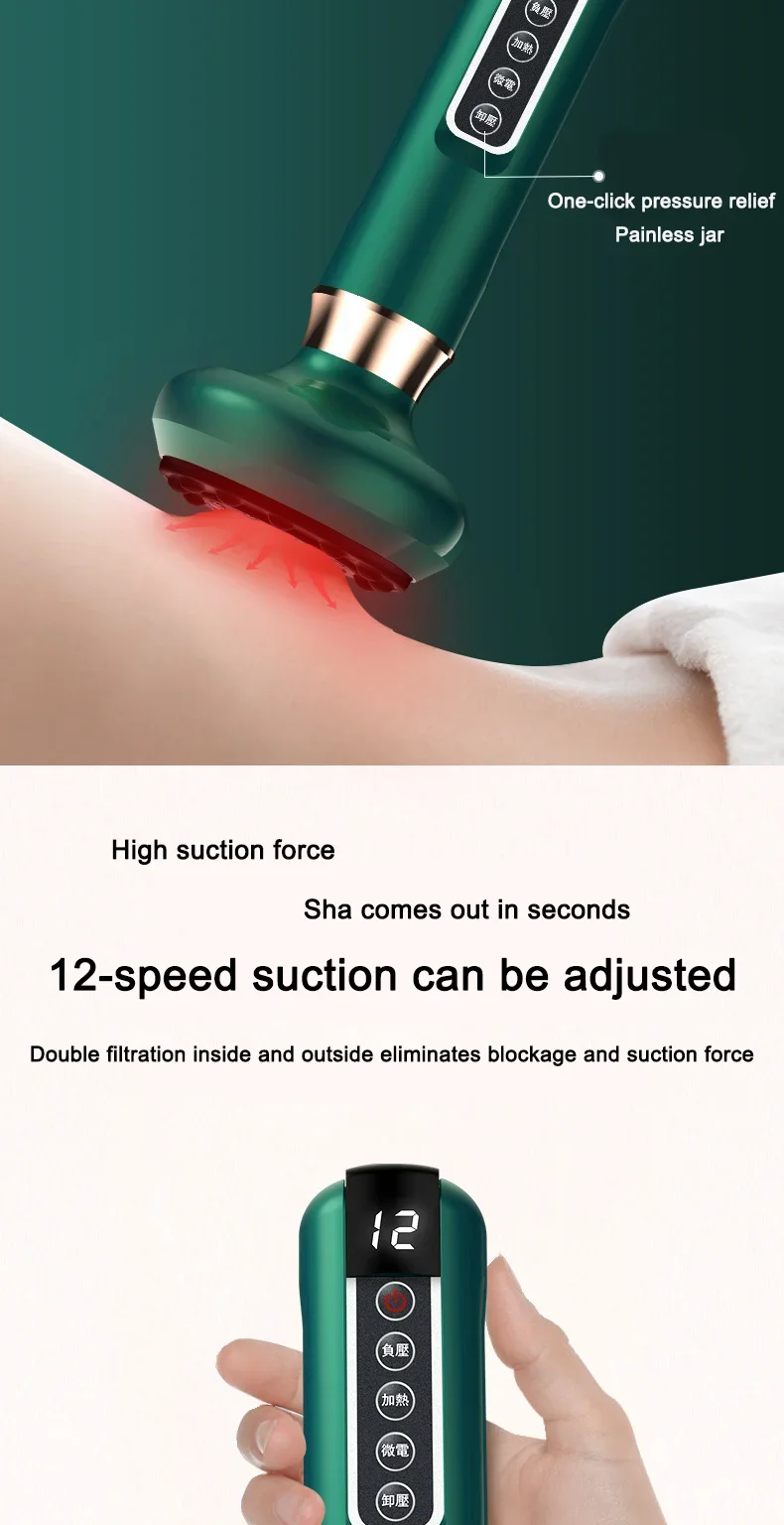 Electric meridian dredging suction device, intelligent dust removal, negative pr