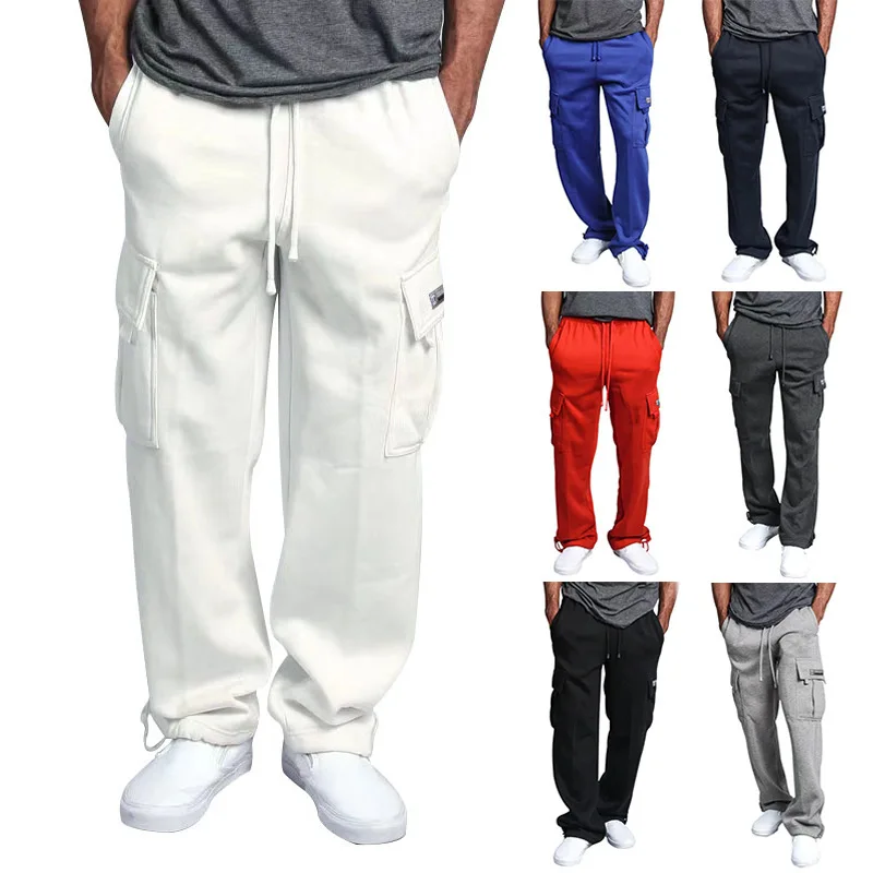 

Mens Pants New Multi Pocket Cargo Pants Men Sanitary Pants Casual Elastic Leggings Men Clothing