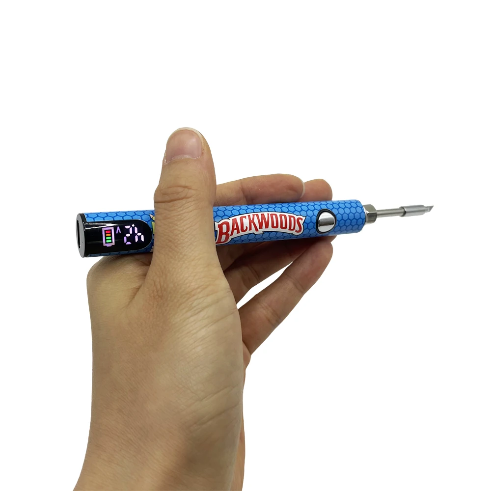 1/3/5Pcs Backwoods 1100mAh Pen 510 Thread Smart Display Screen Preheat Battery Electric Soldering Iron Pen Welding Repair Tools