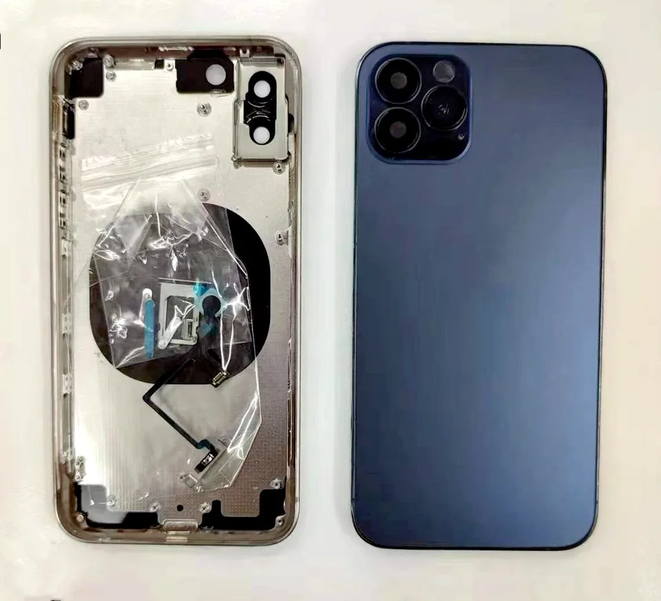 For iPhone X XS XSMAX~15 Pro Housing Back Cover Rear Battery